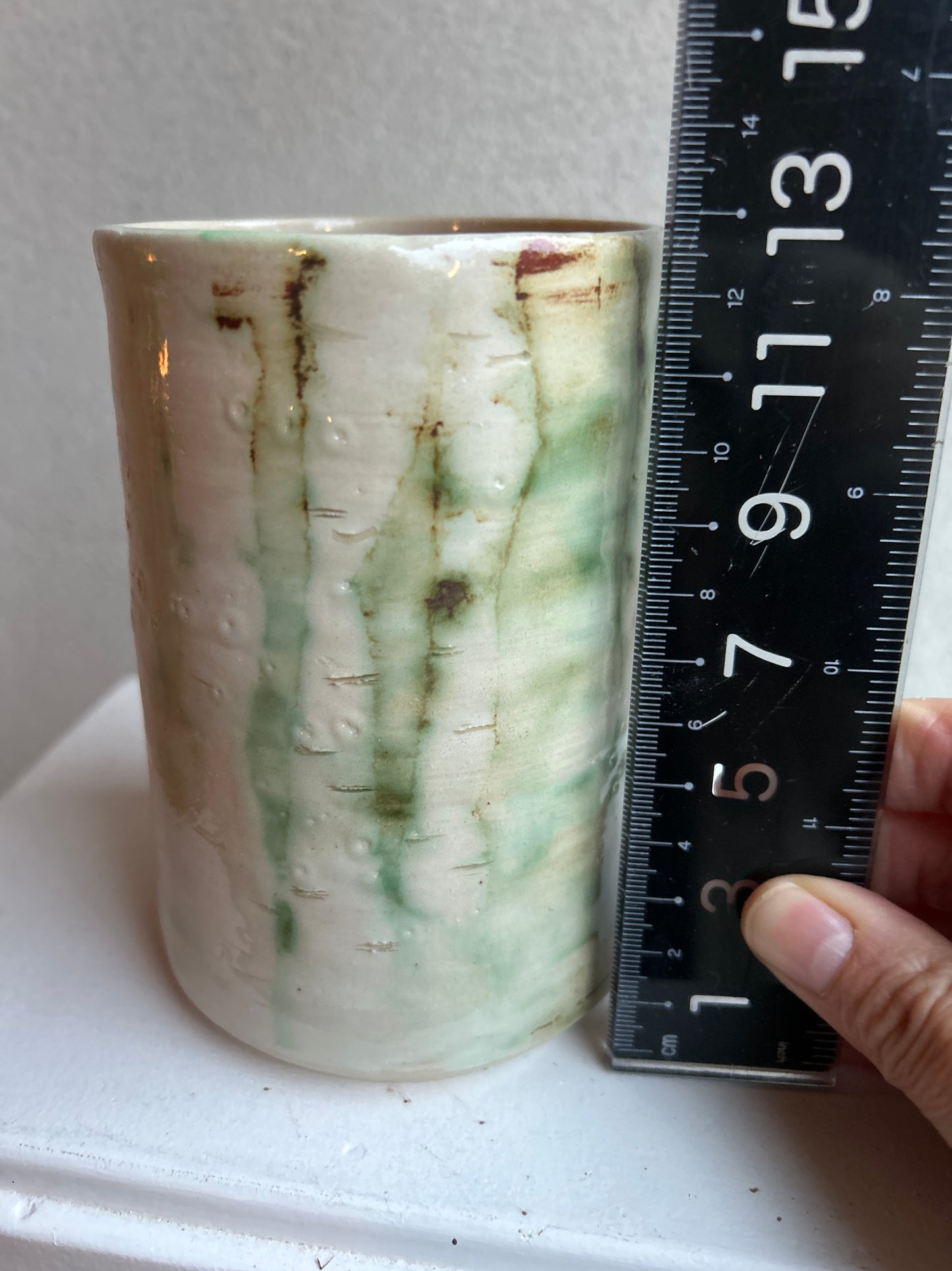 Vaas met berkenbos motief