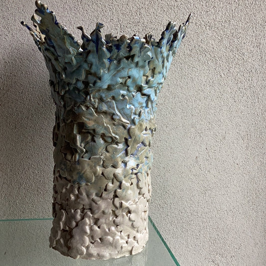 Small vase with oak leaves